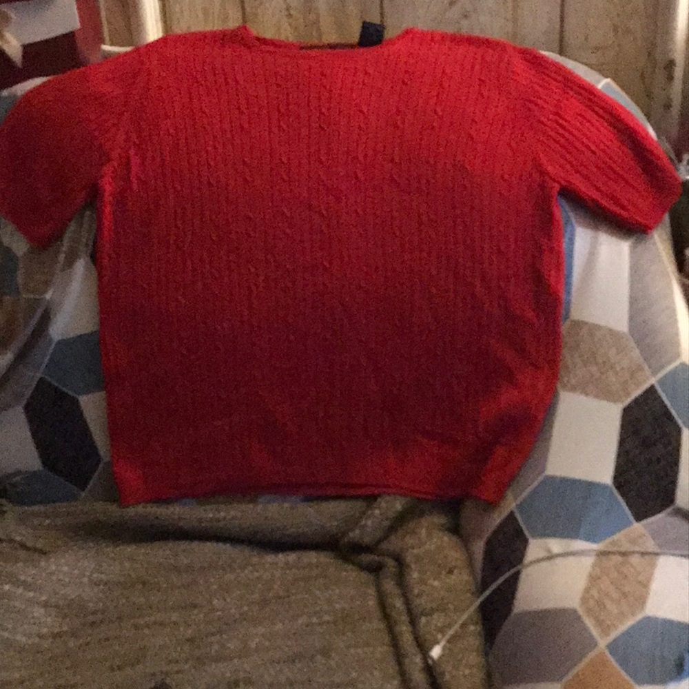 Red Cable Knit Sweater
